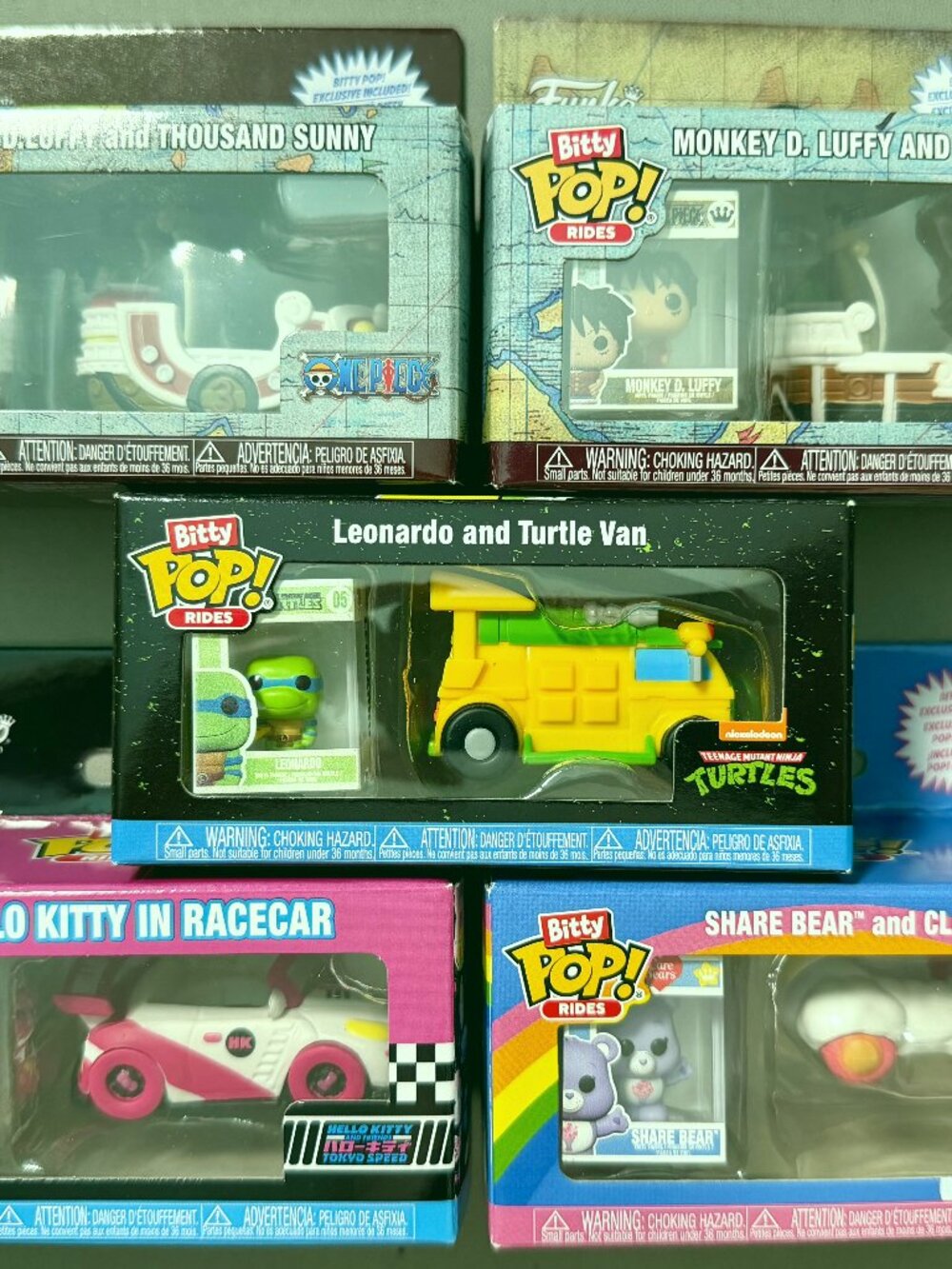 Funko Bitty Pop Rides You Pick One Piece Luffy Hello Kitty TMNT Care Bears NEW